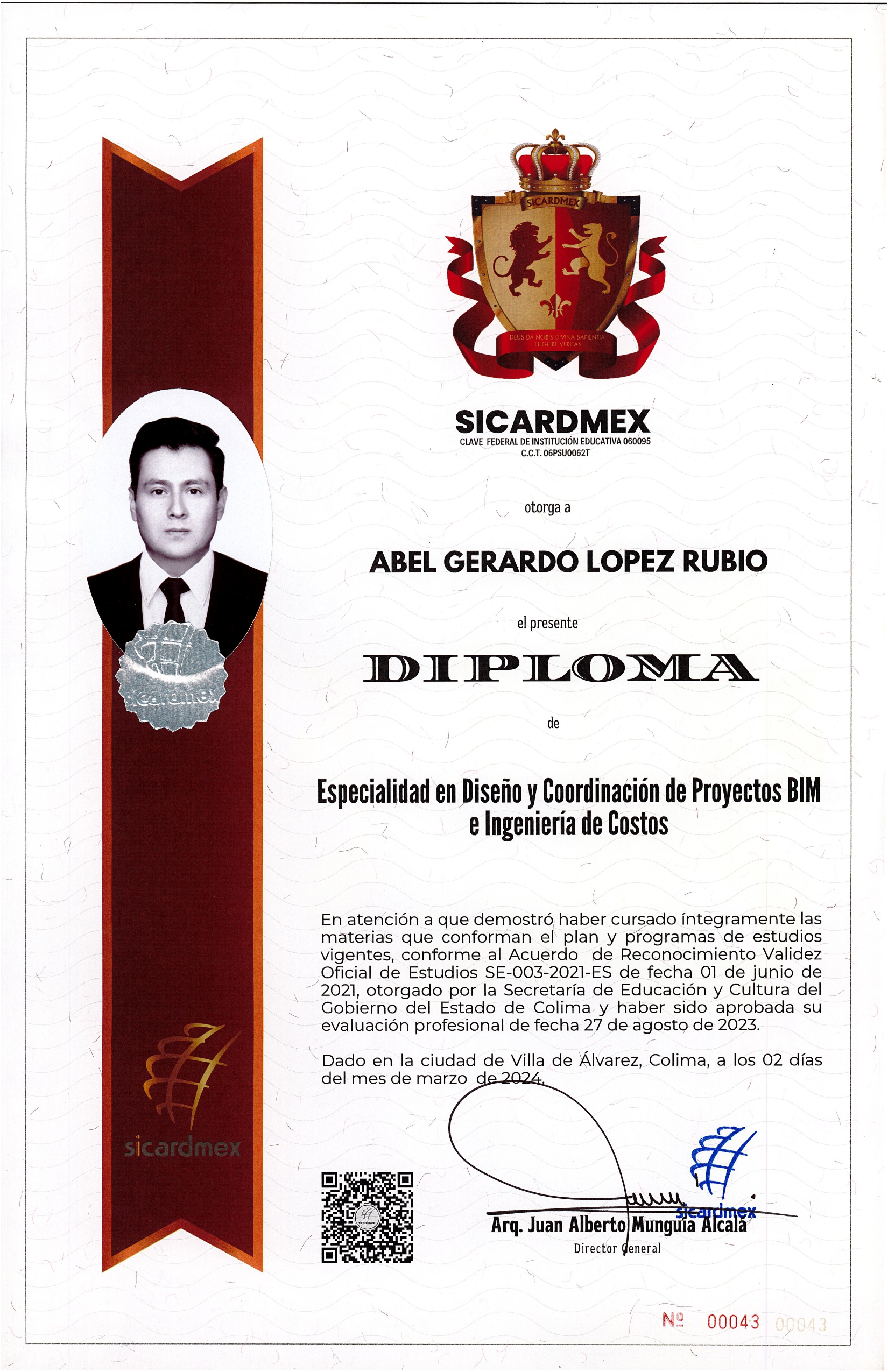 DIPLOMA Abel Gerardo Lópéz