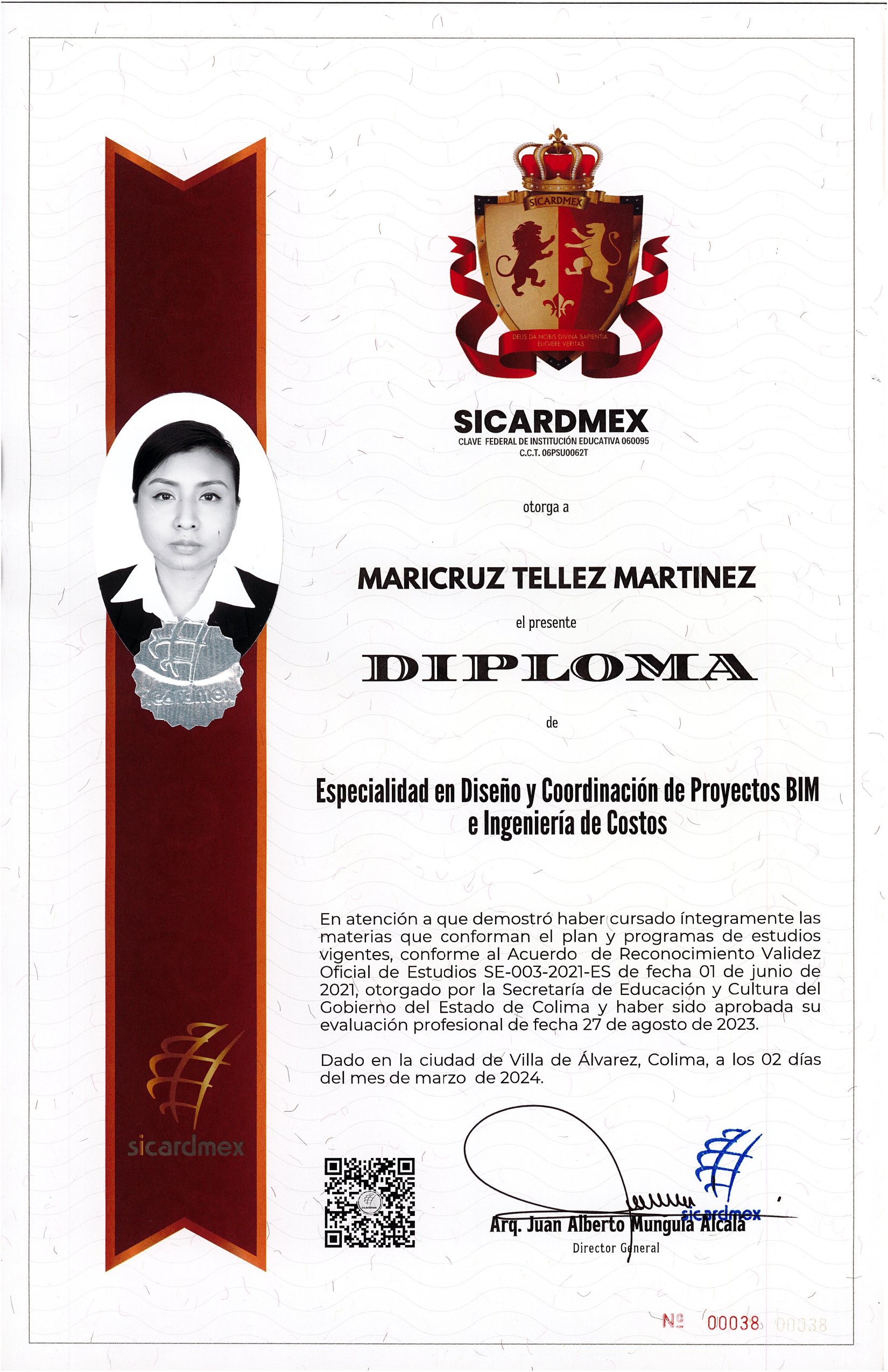 DIPLOMA Maricuz Tellez